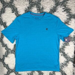 NWT Champion Men's Authenic Activewear T-Shirt Size Large Short Sleeve Blue